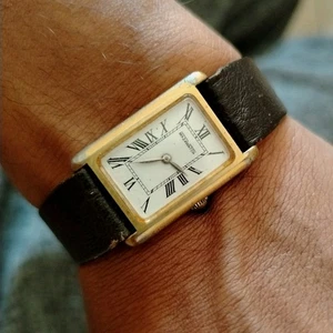 Vintage Mazawatch Watch Tank mechanic France Watch Gold plated 1970s Rare Watch - Picture 1 of 11