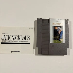 Jack Nicklaus Greatest 18 hoyos de golf Nintendo NES con manual probado - Imagen 1 de 3