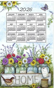 F3561 - Home Floral - 2026 Kalender Handtuch - Bild 1 von 1