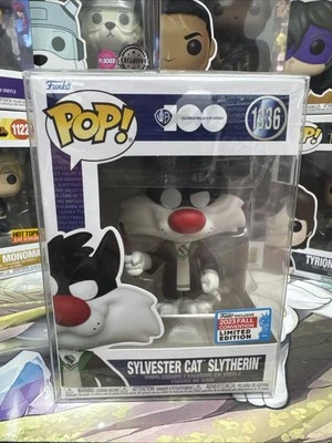 Funko Pop Animation Sylvester Cat Slytherin 2023 Summer Convention Ltd Ed New - Image 1 of 4