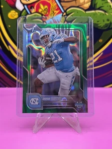 2025 Bowman University cromo #105 refractor de lava verde Davion Gause/99 - Imagen 1 de 2