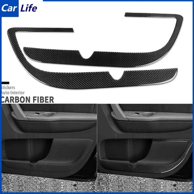 Cubierta de panel antipatadas de puerta trasera de fibra de carbono real para Chevrolet Traverse 2009-17 Foto 1 de 4