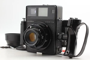 [MINT w/Hood] Mamiya Universal Press Camera, 100mm f3.5 Lens 6x7 Back From JAPAN - Picture 1 of 17