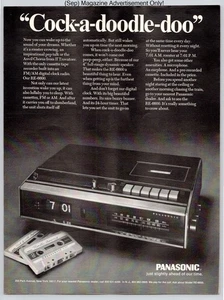Panasonic RE-6600 Digital Clock Radio Cassette Player Vtg 1971 Advertisement - Picture 1 of 5