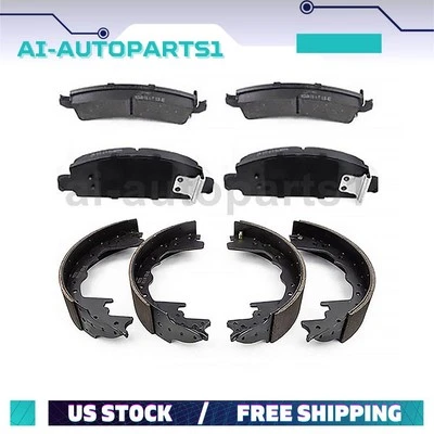 Pastillas de freno delanteras y zapatas de freno de tambor traseras para Dodge W200 1975 1976 1977 1978 1979 Foto 1 de 4