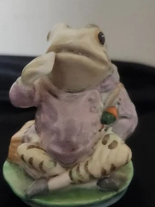 De colección 1950 Beatrix Potter Jeremy Fisher Porcelana Rana Sapo Beswick Inglaterra - Imagen 1 de 7