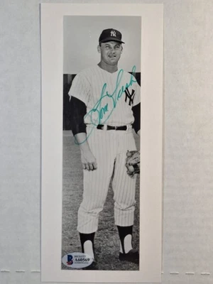 ¡Tom Tresh (fallecido 2008, Yankees)! Foto cortada automática 2,5x8,25 Beckett #0569 Foto 1 de 3