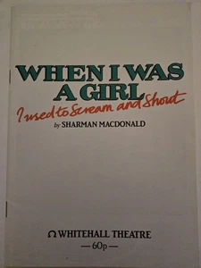 When I Was A Girl Theatre Programme 1986 Whitehall Julie Walters - Picture 1 of 8