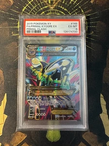 Pokemon Primal Kyogre EX 149/160 Primal Clash Full Art PSA 6 - Picture 1 of 2