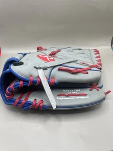 Rawlings WPL115GS 11,5" Jugend Baseball Handschuh - grau/rot/blau - Korbnetz EUC - Bild 1 von 4