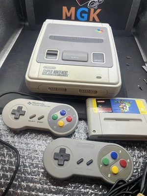 Console oficial Super Nintendo SNES Super Mario World jogo adaptador HDMI AUS PAL - Imagem 1 de 4