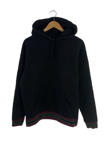 Felpa Supreme con cappuccio M cotone nero usata