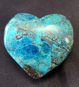 Beste 1,7" 47g hübsche A+ Chrysokoll, Azurit Herz Kristall Palmenstein - Bild 1 von 14