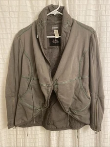 Diesel Jacke Damen XS Grün 100% Baumwolle Edgy Herbst Indie Boho Schule Reißverschluss Ärmel - Bild 1 von 5