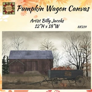 Pumpkin Wagon Canvas 18&quot;W - Picture 1 of 2