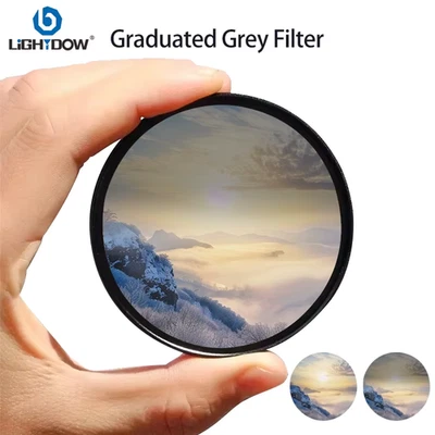 GND 0.9 Neutral Density Graduated Gray Lens Filter 49mm 52mm 55 58 62 67 72 77mm - Image 1 of 4