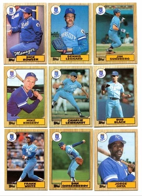 Lote de (10) tarjetas de béisbol Topps 1987 - Kansas City Royals Foto 1 de 4