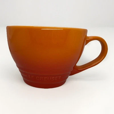 Le Creuset Giant Cappuccino Flame Orange Ombre Mug Cup Second Choix 400 ml New - Image 1 of 4