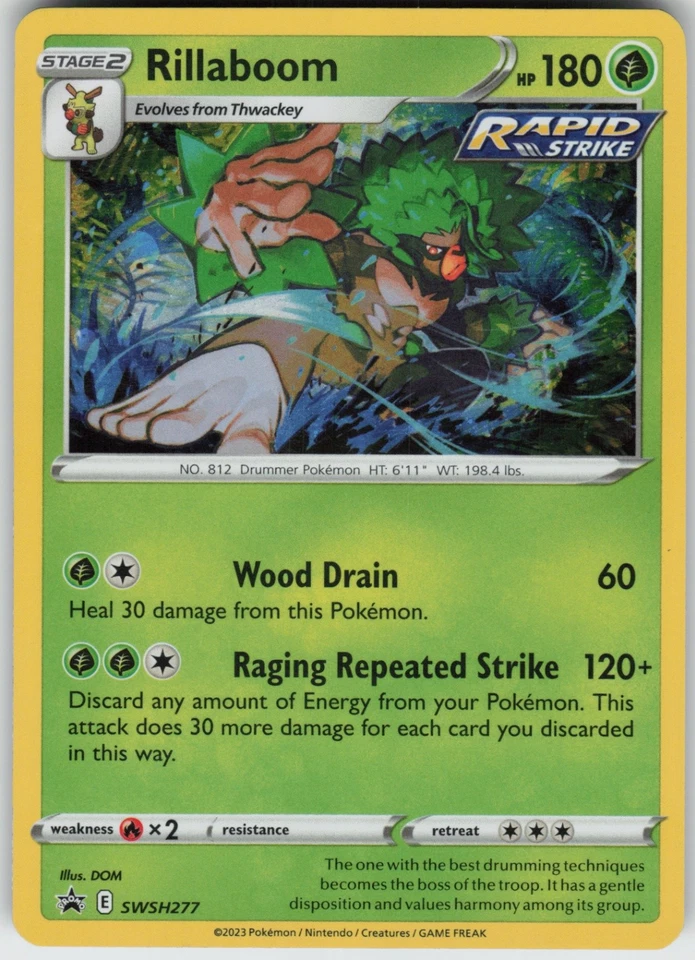 Holo Foil Rillaboom SWSH277 Promo SWSH: Sword & Shield Promo Cards - Image 1 of 2