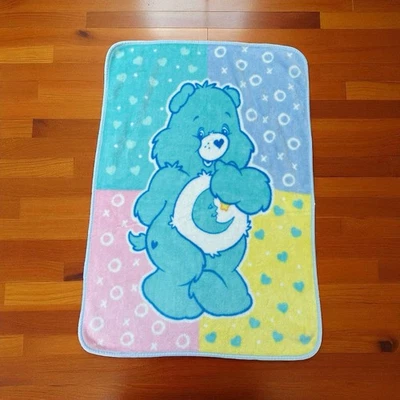 Osos de Colección Cuidado para Dormir Oso Azul Felpa Bebé Cuna Vellón Manta Luna Corazones Foto 1 de 3