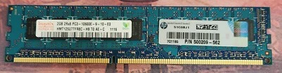 Hynix Memory PC3-10600E 4GB Desktop PC RAM DDR3 2RX8 HMT125U7TFR8C-H9 Kit 2x2gb - Image 1 of 2