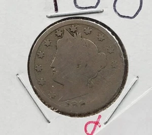 1884 P Liberty Head V Nickel Very Circulated Condition - Picture 1 of 4