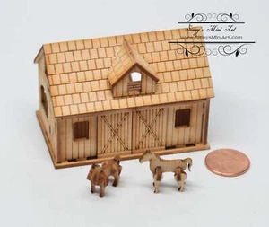 Kit 1:144 lasergeschnitten stabiles Puppenhaus-Kit/Scheune Puppenhaus/Zum Selbermachen Puppenhaus SMA HS003 - Bild 1 von 12