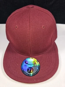 Plain Maroon Hatco Fitted Hat Multiple Sizes - Picture 1 of 4
