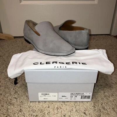 ROBERT CLERGERIE Flats / Loafers OLYMPIA 8 Grey - Sz 7.5 M (EU 37.5) France NEW! - Image 1 of 4