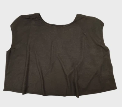 Top corto Torrid negro mezcla de lino espalda cruzada flyaway negro ligero aireado 1 (14) Foto 1 de 4