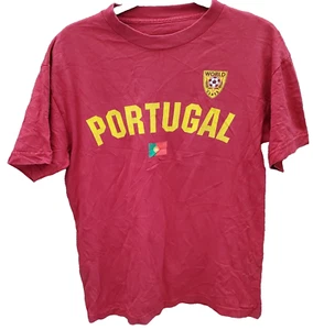 Vintage Portugal Figo World Class Soccer MLS T-Shirt Men’s Size Large Red Y2K - Picture 1 of 2