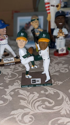 Barry Zito Miguel Tejada Oakland Athletics SGA Bobble Head Doll Cover