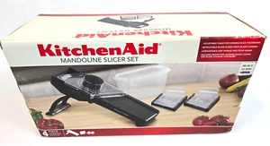 KitchenAid 4 Piece Black Mandolins Slicer Set Brand New Sealed - Afbeelding 1 van 7