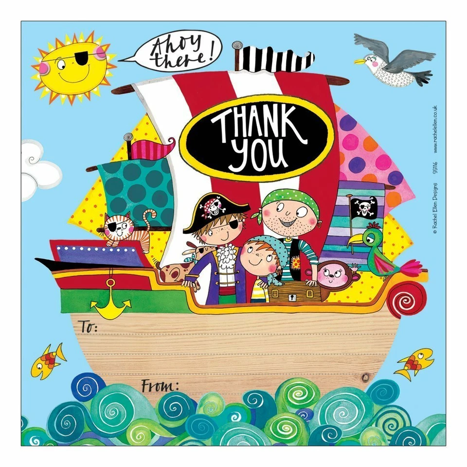 Rachel Ellen Thank You Cards - Ahoy There! Pirate Ship - Image 1 of 1