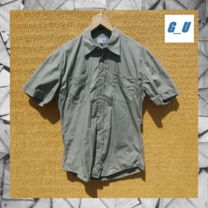 VINTAGE LEVI'S LEVI STRAUSS MILITARY KHAKI SHIRT CAMICIOTTO L MANICA CORTA BELGI - Picture 1 of 8
