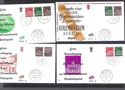 GERMANY-COVERS--FDC-1966--BRANDENBURG GATE--CACHETS-SELECTION-VF-#607 - Image 1 of 3