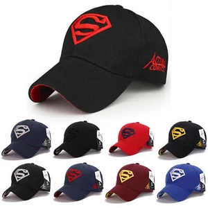 Adult Men Superman Baseball Cap Sport Trucker Adjustable Snapback Peaked Sun Hat - Picture 1 of 20