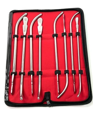 CYNAMED USA GERMAN STAINLESS VAN BUREN DILATOR URETHRAL SOUNDS 8 PIECES SET OB/Gyn Surgical