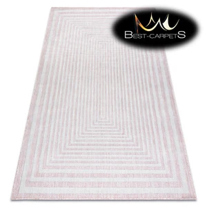Amazing Modern Flat Woven SISAL RUG SION labyrinth pink / ecru easy to clean - Imagen 1 de 6