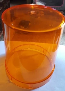 USED F.8 Orange Plastic Lens Dome Beacon Lite Cover, Good Shape - Picture 1 of 3