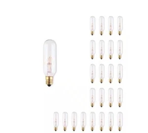 Bulbrite 25-Watt T6 Dimmable (E12) Candelabra Screw Base Light Bulb, 2700K (25-P - Picture 1 of 6