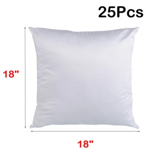 Funda de almohada en blanco de sublimación blanca de 18"" x 18"" hágalo usted mismo funda de cojín impresa - Imagen 1 de 10