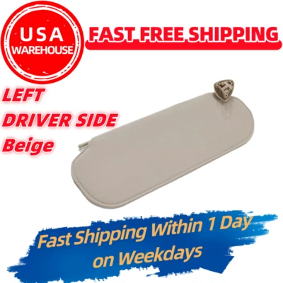 Fits 03-15 Chevy Express GMC Savana Van LH Driver Side Sun Visor Beige 84054688 - Изображение 1 из 4