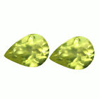 0.93 Ct VS  [2Pcs Pair] Fantastic Pear 5.2 x 4.1 MM Green Natural Sillimanite
