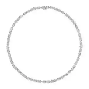 Multi-Form Lab-Created Diamant Damen Tennis Armband 14K Weißgold plattiert 18" - Bild 1 von 5