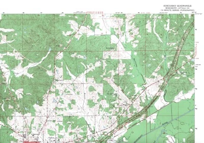 Kosciusko Quadrangle Mississippi 1964 USGS Topo Map 7.5 Minute Topographic - Image 1 of 2