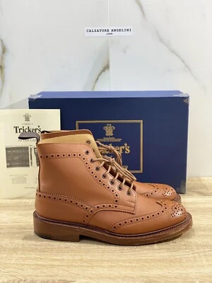 Tricker’s Stow Country boot fondo cuoio  pelle c shade tan luxury boot 7.5 - Imagen 1 de 4