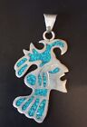 Vintage Southwestern Native American Style Pendant  Free Gift Silver Chain 