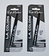 L.A. Colors Eye Markers Liquid Eyeliner  CBLE913 Black Lot Of 2 In Box