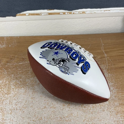 Dallas Cowboys Football Ball White Panel Vintage 1998 NFL Team Rare Embossed  Cover